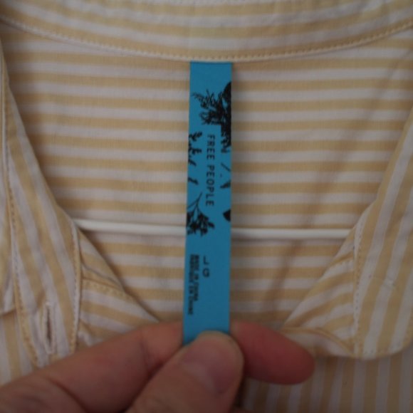 Free People Cream Striped Mini Dress - Picture 4 of 6